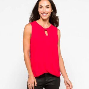 41 Hawthorn Clearwater Mixed Material Surplice Blouse